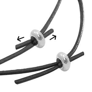 Kraal rubber metaal Zilver DQ 8x4mm-Kraaltjes van Renate