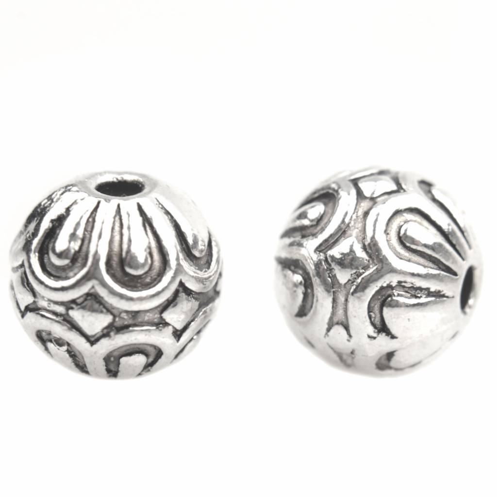 Kraal Ø1,5mm rond bogen Zilver 9mm - 4 stuks-Kraaltjes van Renate