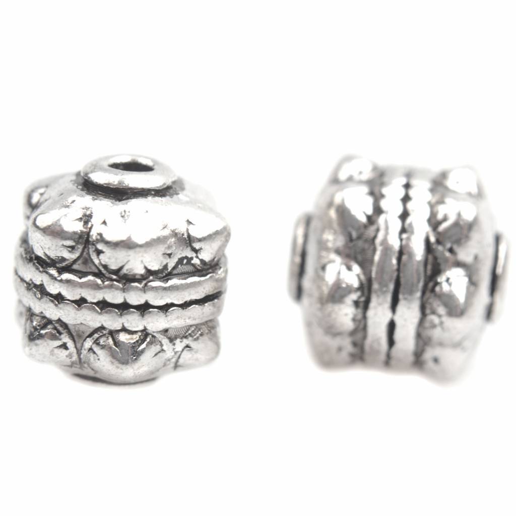 Kraal Ø1,5mm spikes Zilver 10x10mm-Kraaltjes van Renate
