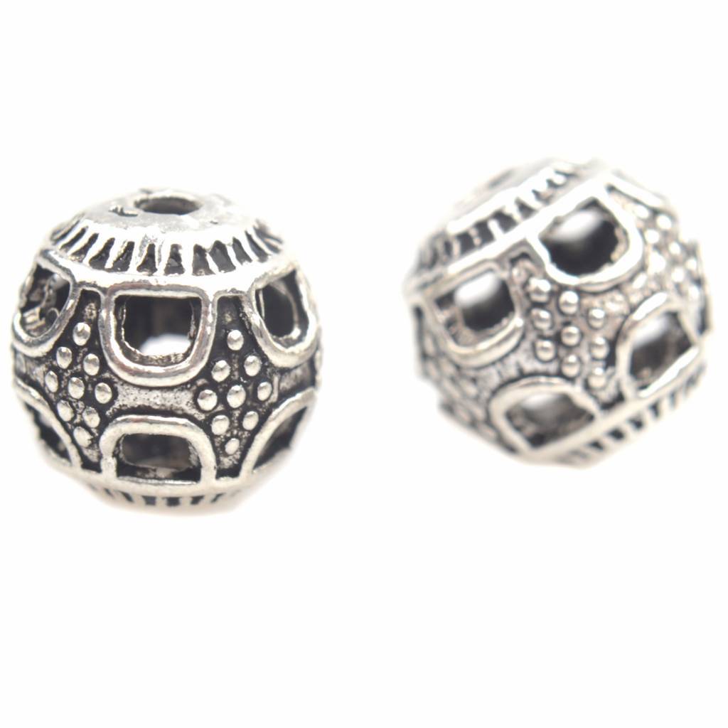 Kraal Ø1.5mm hollow boogjes Zilver 10x10mm-Kraaltjes van Renate