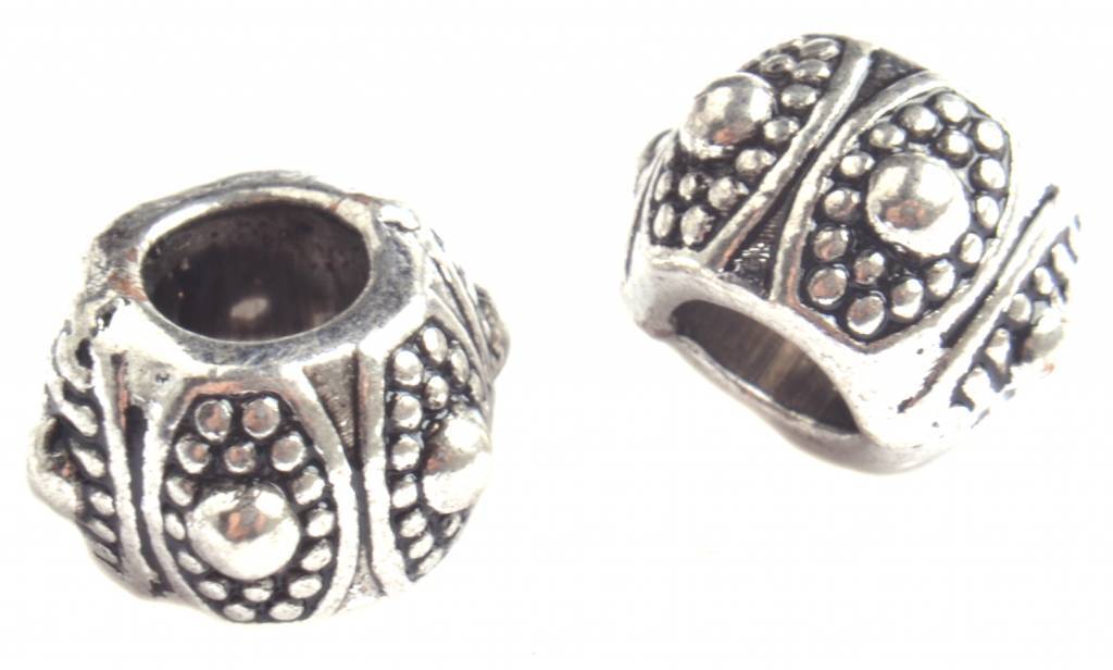 Kraal Ø4.5mm Zilver 10x7mm - 3 stuks-Kraaltjes van Renate