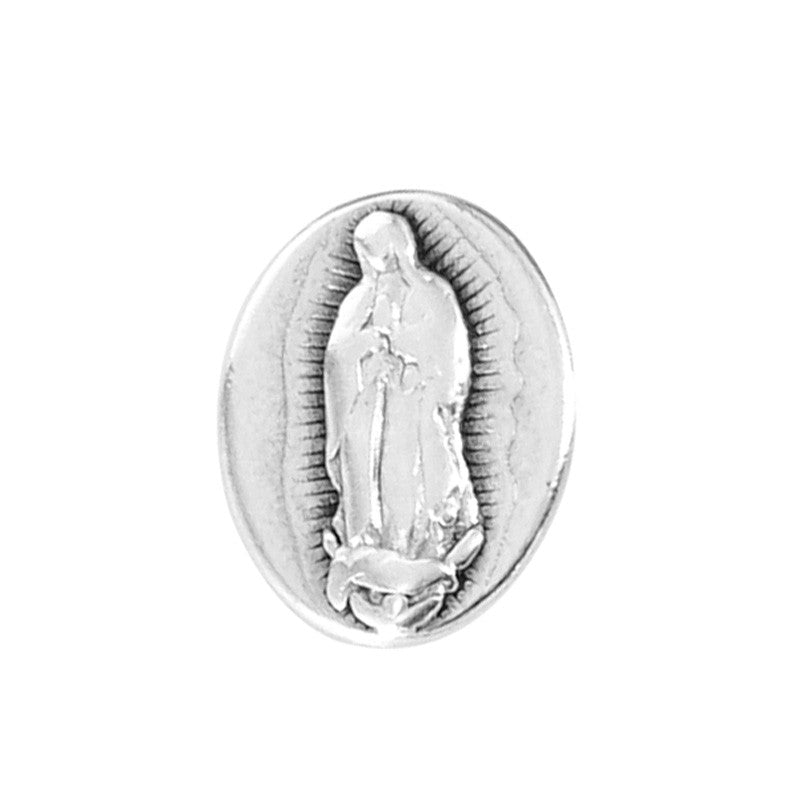 Kraal Ovaal maagd Maria Zilver DQ 8x10mm-bedels-Kraaltjes van Renate