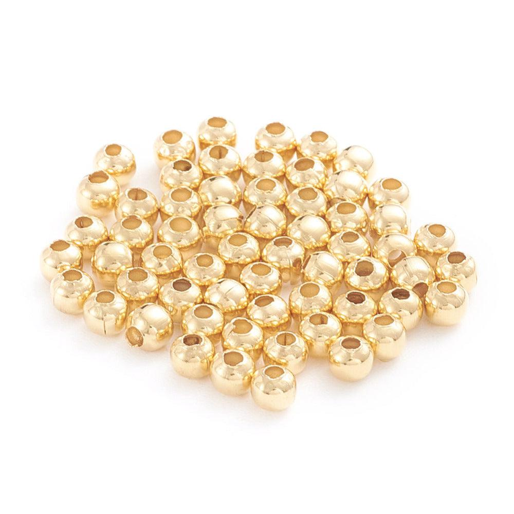 Kraal RVS Goud 3x3mm Ø1mm - 40 stuks-Kralen-Kraaltjes van Renate