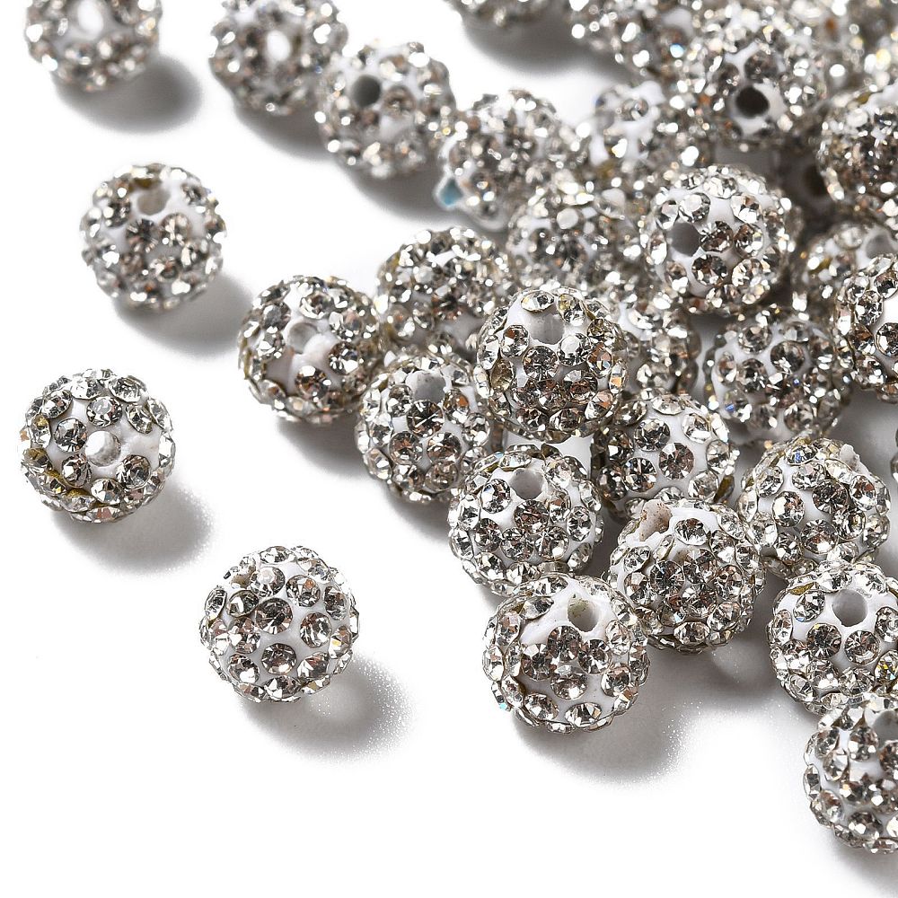 Kraal Rond strass wit 6mm - per stuk-bedels-Kraaltjes van Renate