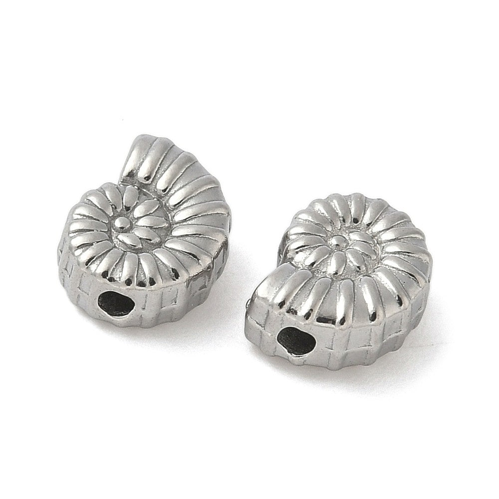 Kraal Schelp Premium RVS Zilver 9.5mm - per stuk-Kralen-Kraaltjes van Renate