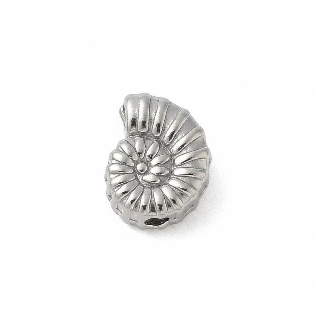 Kraal Schelp Premium RVS Zilver 9.5mm - per stuk-Kralen-Kraaltjes van Renate