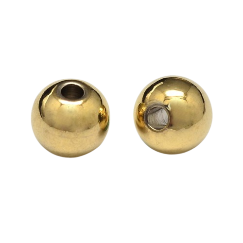 Kraal Spacer Brass 18k Goud 4mm - 20 stuks-Kralen-Kraaltjes van Renate