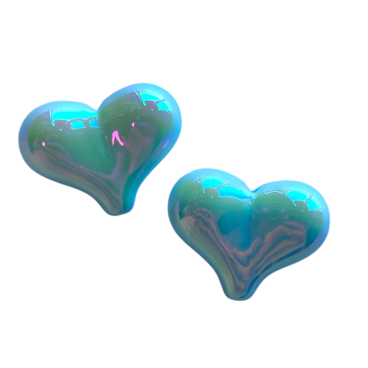 Kraal UV plated acryl hart blauw 16,5mm- per stuk-Kralen-Kraaltjes van Renate