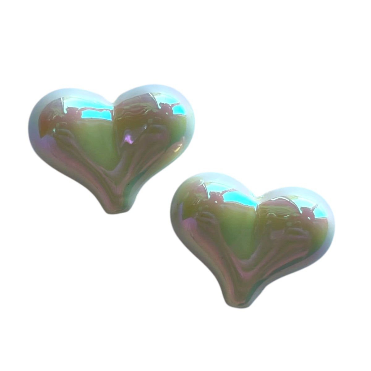 Kraal UV plated acryl hart geel 16,5mm- per stuk-Kralen-Kraaltjes van Renate