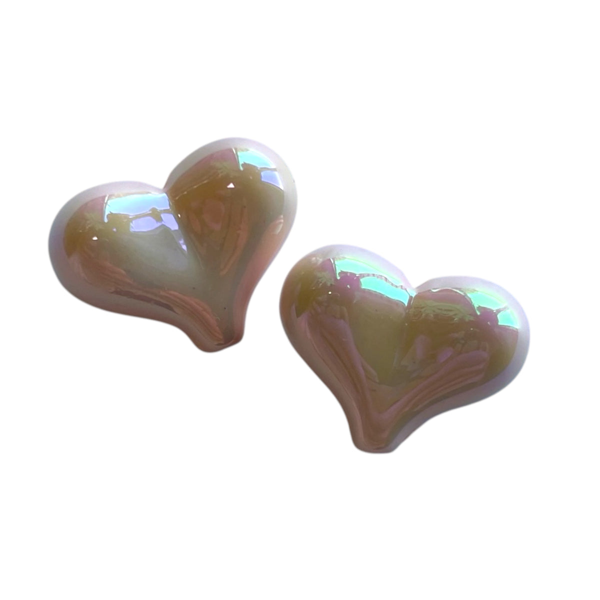 Kraal UV plated acryl hart oranje 16,5mm- per stuk-Kralen-Kraaltjes van Renate