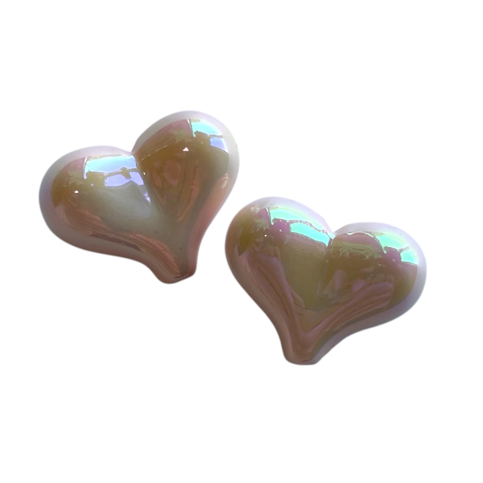 Kraal UV plated acryl hart oranje 16,5mm- per stuk-Kralen-Kraaltjes van Renate