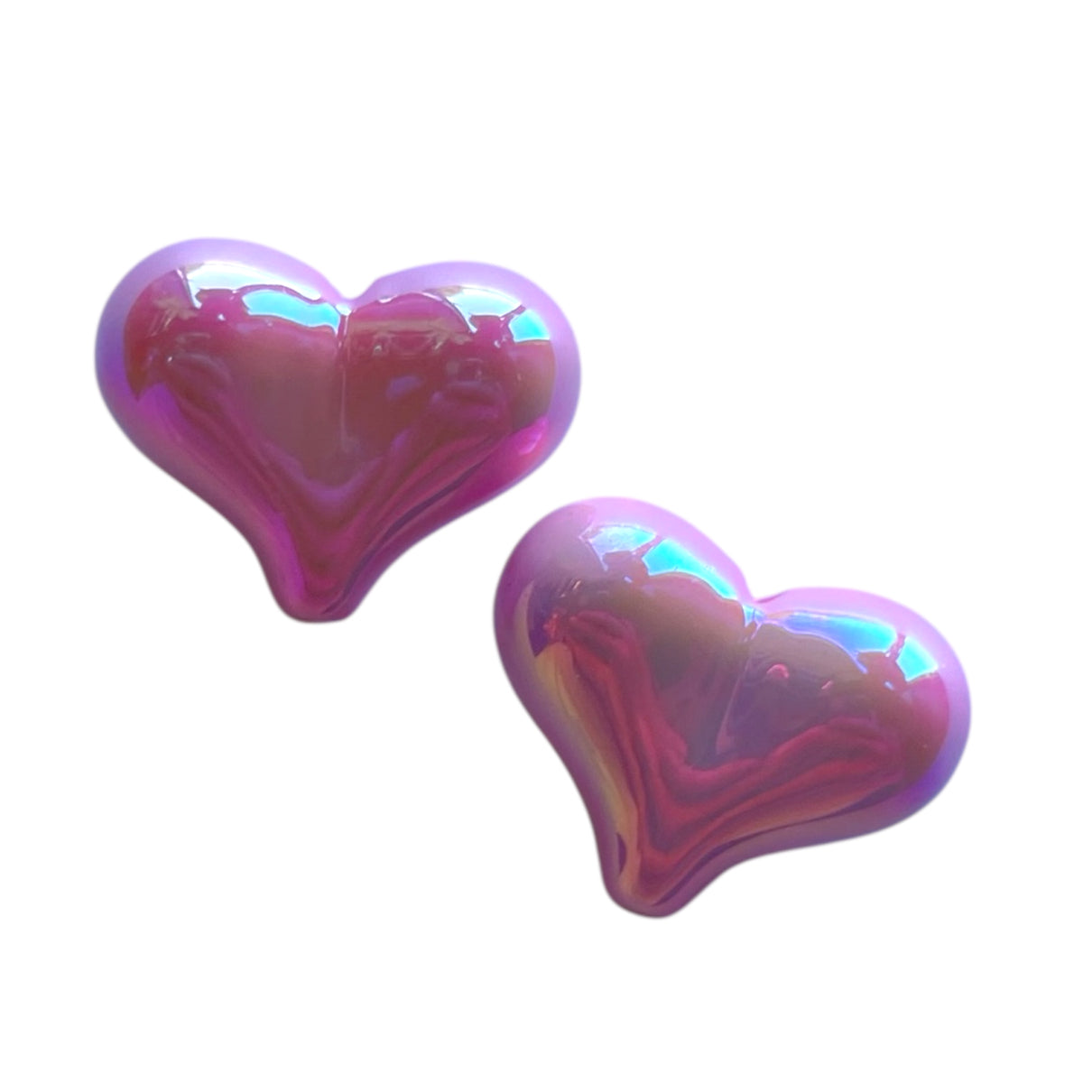 Kraal UV plated acryl hart roze 16,5mm- per stuk-Kralen-Kraaltjes van Renate