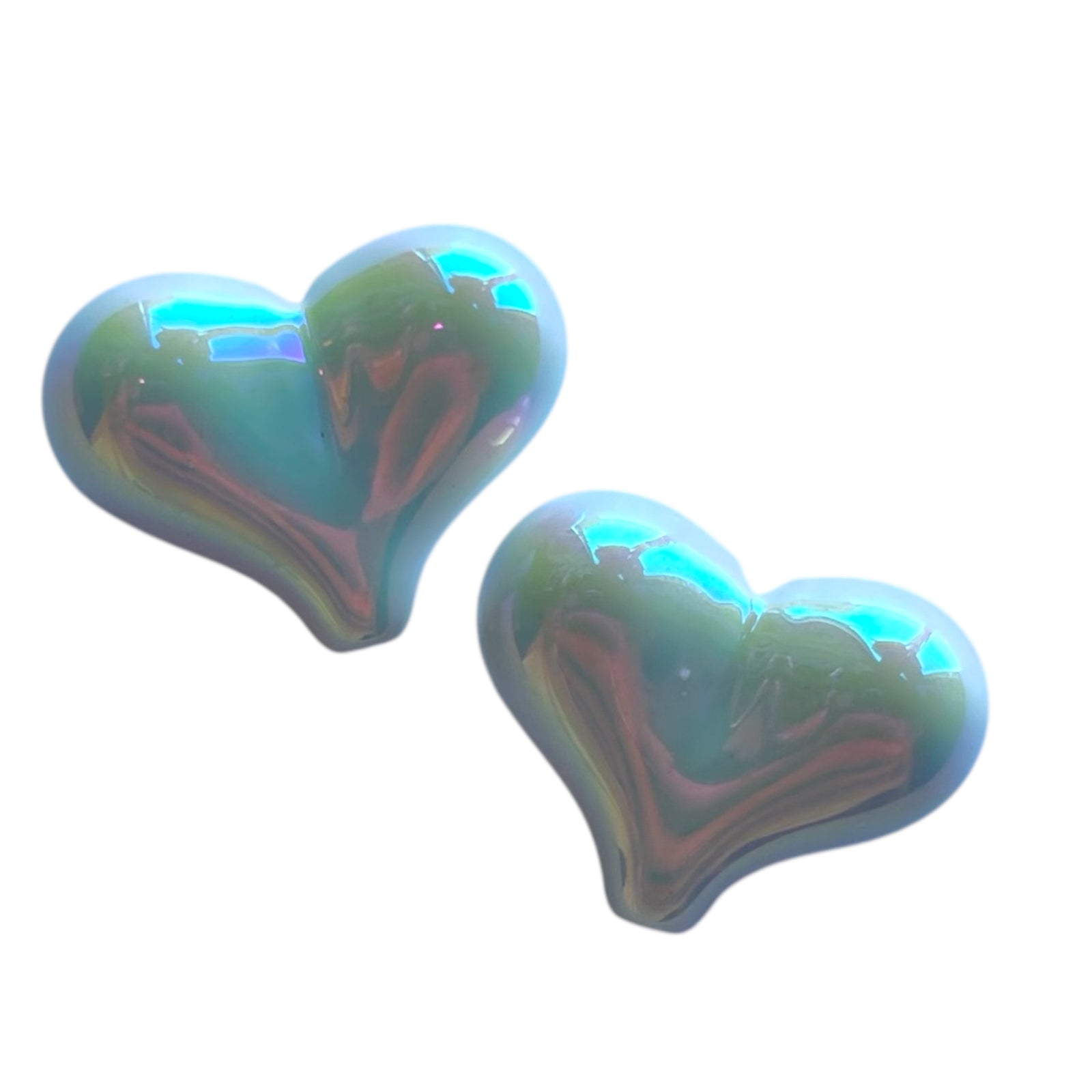 Kraal UV plated acryl hart wit 16,5mm- per stuk-Kralen-Kraaltjes van Renate