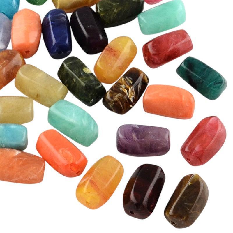 Acrylkralen imitatie edelstenen gekleurd 25mm - per 5 stuks-Kralen-Kraaltjes van Renate