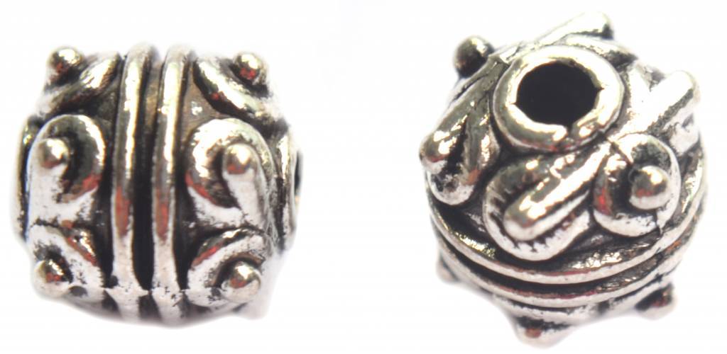 Kraal bali Ø2mm zilver 7mm - 4st-Kraaltjes van Renate