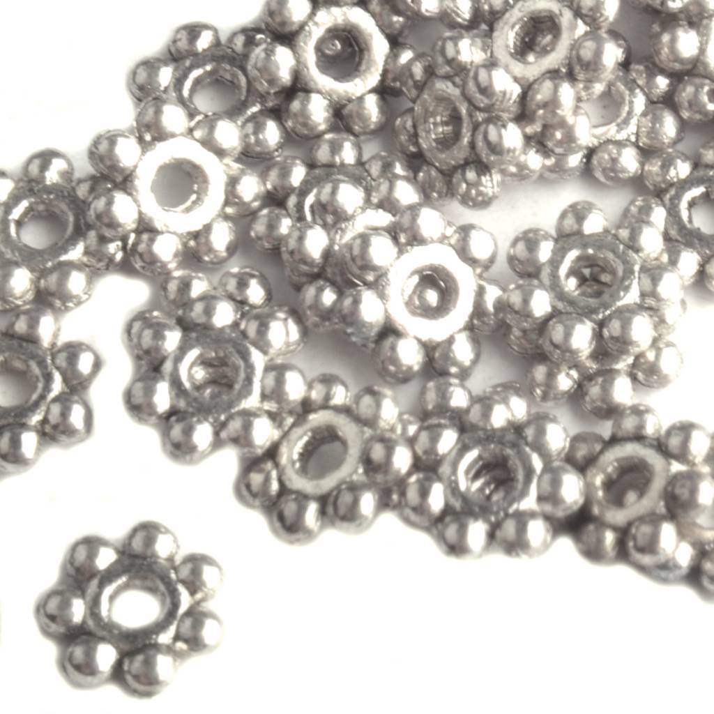 Kraal bali spacer ring Zilver 4.5x1mm - 60 stuks-Kraaltjes van Renate