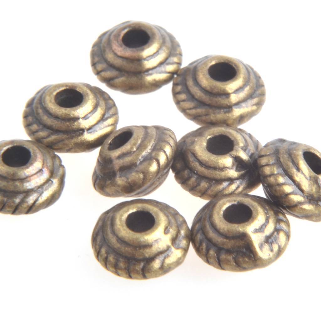Kraal bicone Brons 5x3mm - 10 stuks-Kraaltjes van Renate