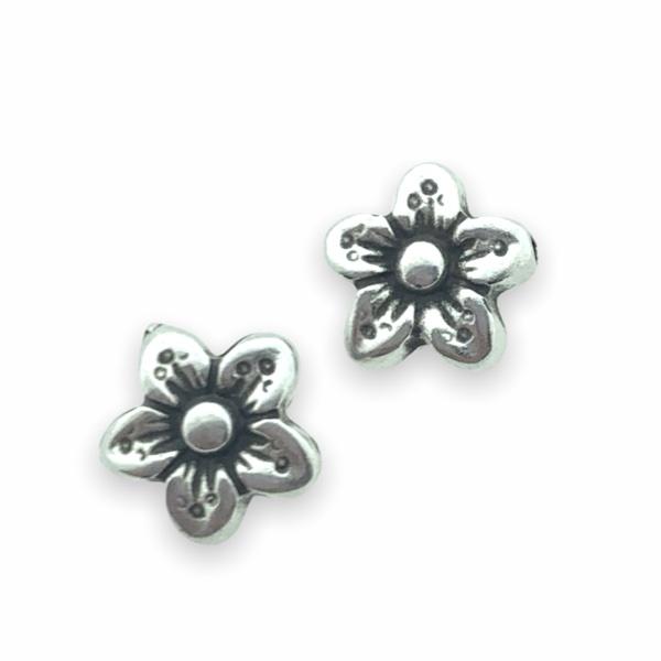 Kraal bloem Ø1.5mm Zilver DQ 9mm-Kraaltjes van Renate