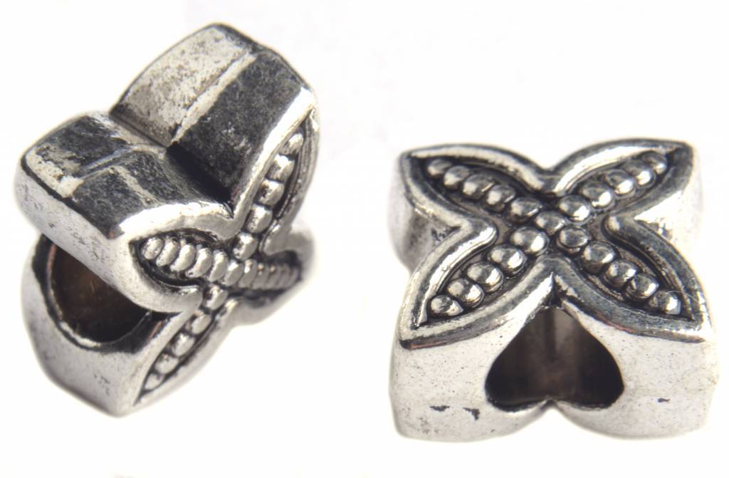 Kraal bloem Ø4.5mm Zilver 11mm - 3 stuks-Kraaltjes van Renate