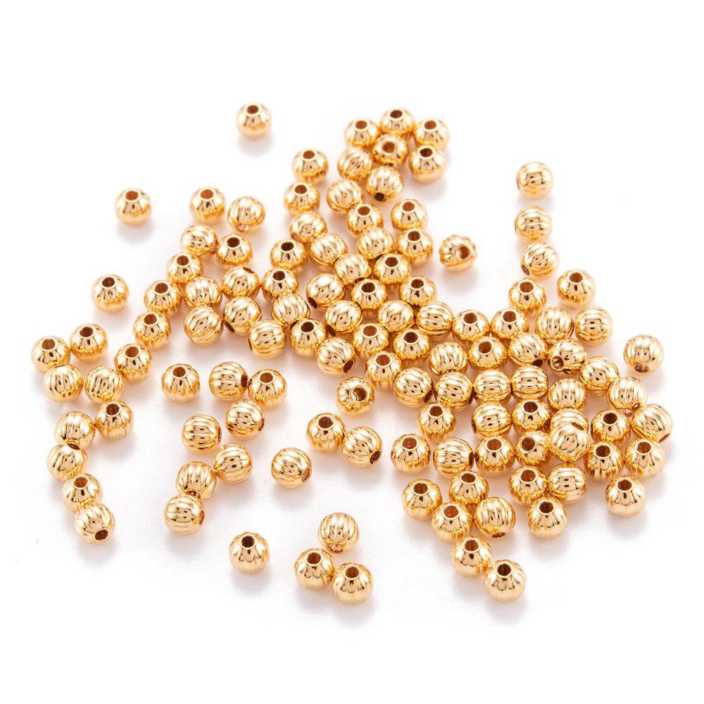 Kraal brass 18K goud 4mm- per 8 stuks-Kralen-Kraaltjes van Renate