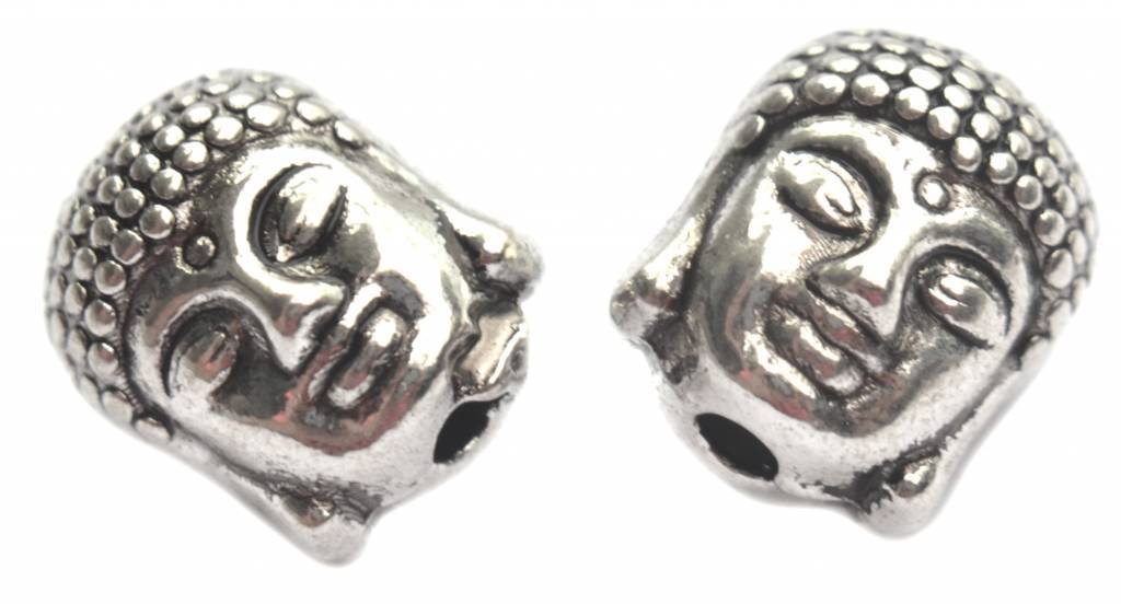 Kraal buddha zilver 11mm - 3st-Kraaltjes van Renate