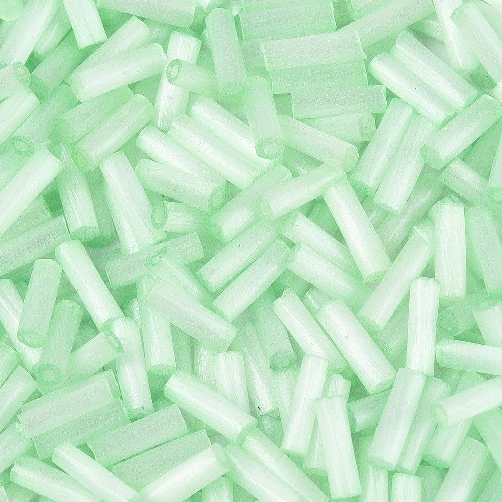 Kraal bugles 6,5mm aquamarine - 8 gram-Kralen-Kraaltjes van Renate