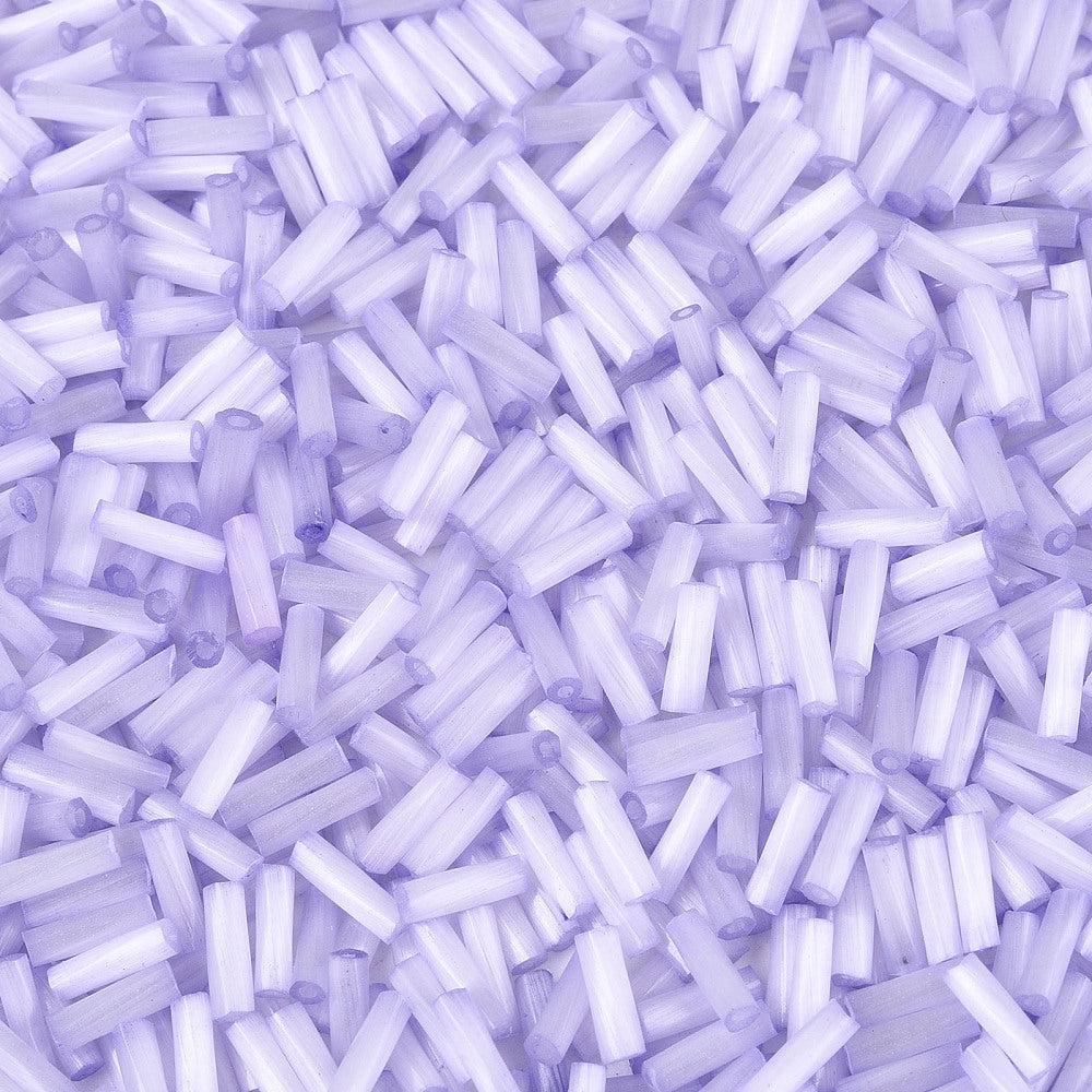 Kraal bugles 6,5mm lila - 8 gram-Kralen-Kraaltjes van Renate