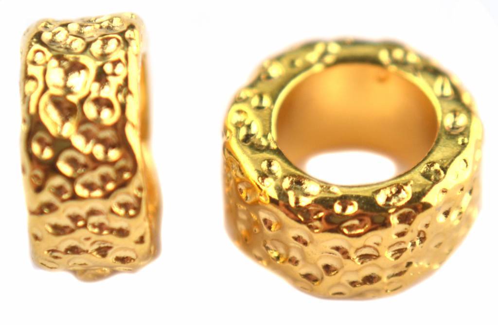 Kraal butsen Ø6mm Goud DQ 10x5mm-Kraaltjes van Renate