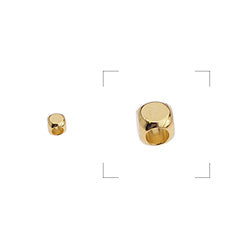 Kraal cube 24K goud 2,5mm-bedels-Kraaltjes van Renate