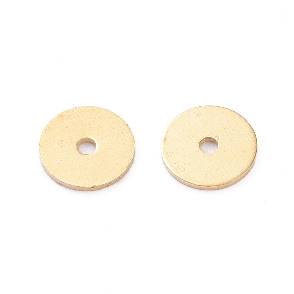 Kraal disc 18K goud 4x0,5mm- per 20 stuks-bedels-Kraaltjes van Renate