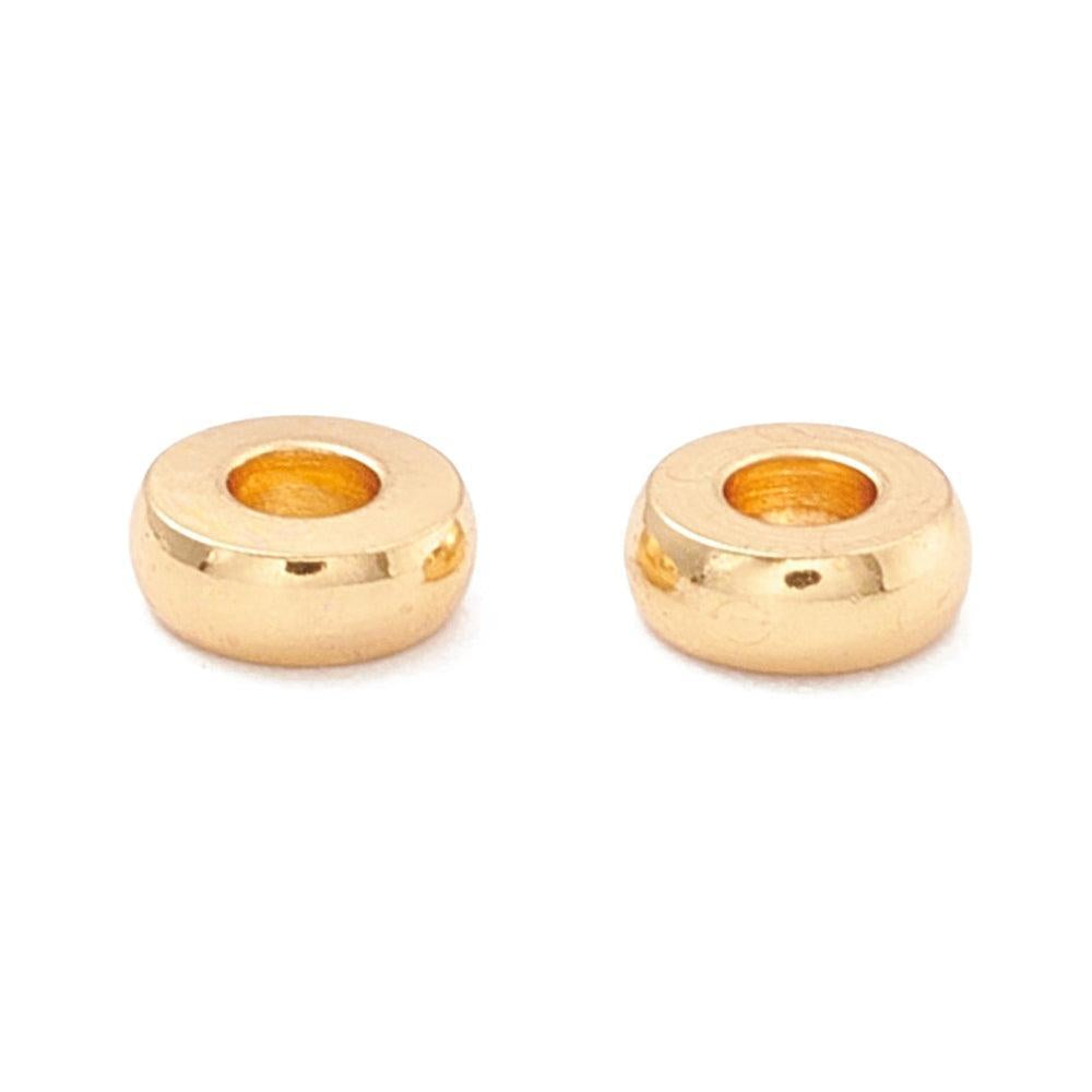 Kraal disc 18Kr RVS goud 4mm - per stuk-Onderdelen-Kraaltjes van Renate