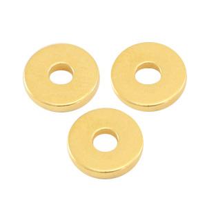 Kraal disc Goud DQ 6x1mm-Kraaltjes van Renate