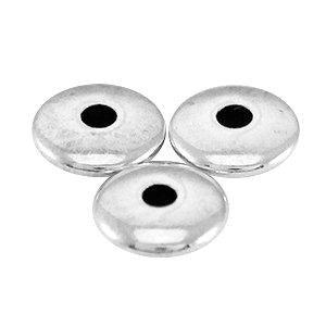 Kraal disc metaal Zilver DQ 5x1.5mm-Kraaltjes van Renate