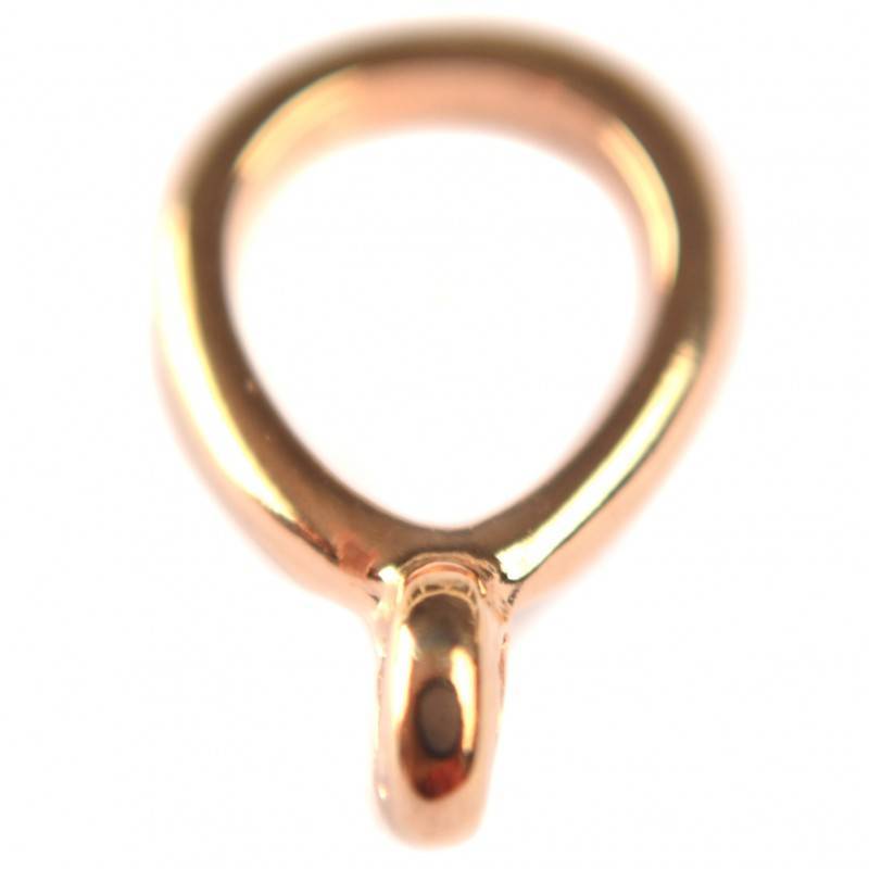 Kraal druppel met oog metaal rosegoud DQ 10x16mm-Kraaltjes van Renate