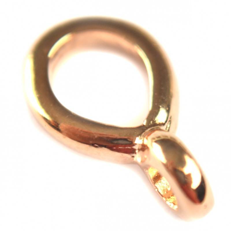 Kraal druppel metaal rosegoud DQ 7x13mm-Kraaltjes van Renate