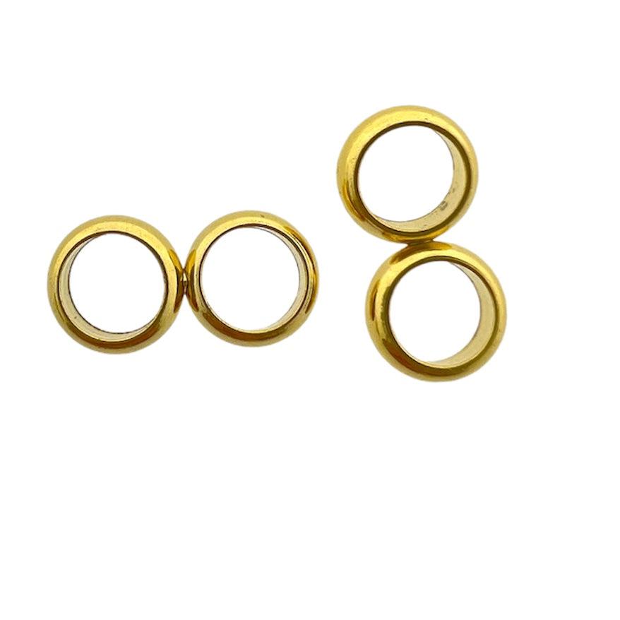 Kraal dubbele ring goud 10x5mm-Kralen-Kraaltjes van Renate