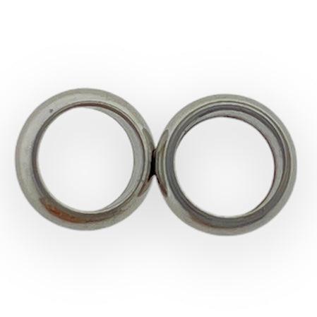 Kraal dubbele ring zilver 10x5mm-Kralen-Kraaltjes van Renate
