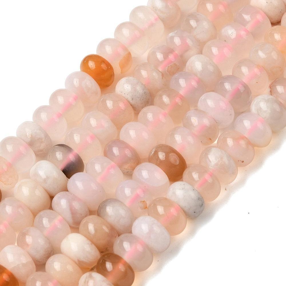 Kraal edelsteen agaat rondelle 8,5mm - per 15 stuks-bedels-Kraaltjes van Renate