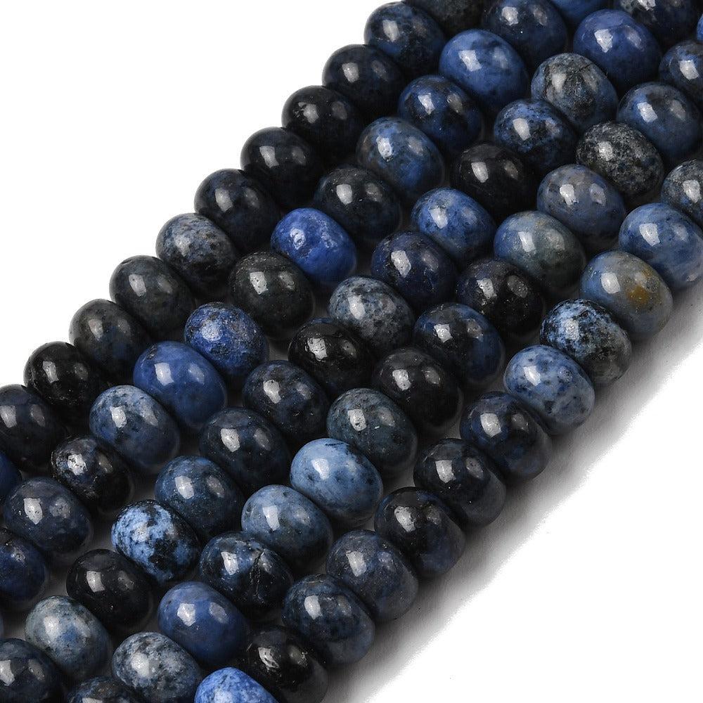 Kraal edelsteen dumortieriet rondelle 6,5mm - per 15 stuks-bedels-Kraaltjes van Renate