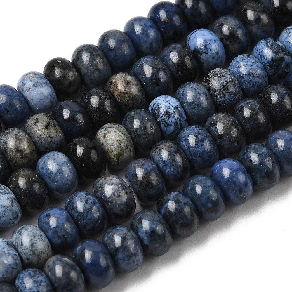 Kraal edelsteen dumortieriet rondelle 8,5mm - per stuk-bedels-Kraaltjes van Renate