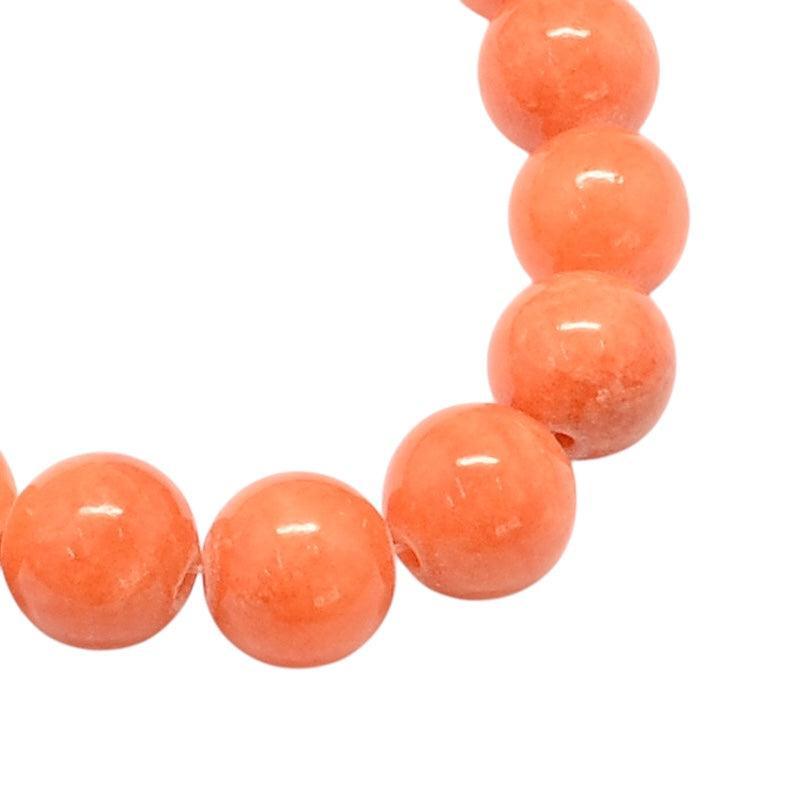 Kraal edelsteen jade oranje 10mm- per stuk-bedels-Kraaltjes van Renate