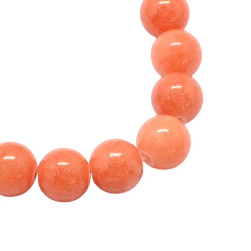 Kraal edelsteen jade zalm 10mm- per stuk-bedels-Kraaltjes van Renate