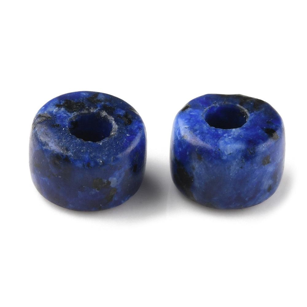 Kraal edelsteen jasper blue 8x6mm- per stuk-Kralen-Kraaltjes van Renate