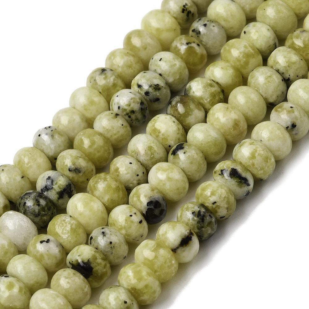 Kraal edelsteen jaspis geel rondelle 6,5mm - per 15 stuks-bedels-Kraaltjes van Renate