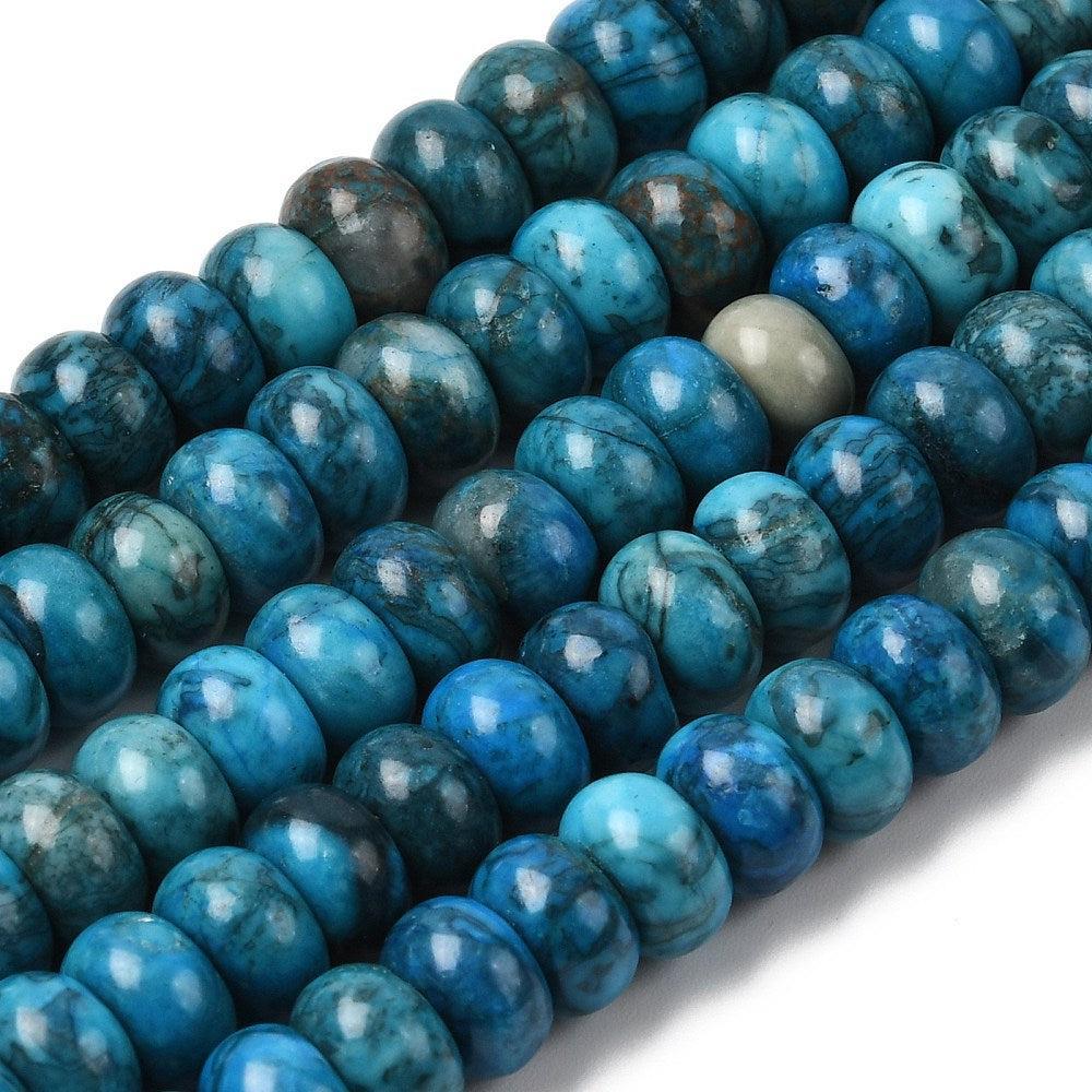 Kraal edelsteen picasso jaspis rondelle 8,5mm - per stuk-bedels-Kraaltjes van Renate