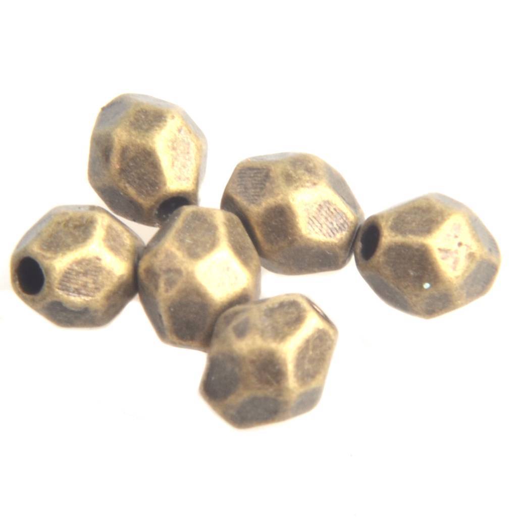 Kraal facet Brons 4mm - 20 stuks-Kraaltjes van Renate