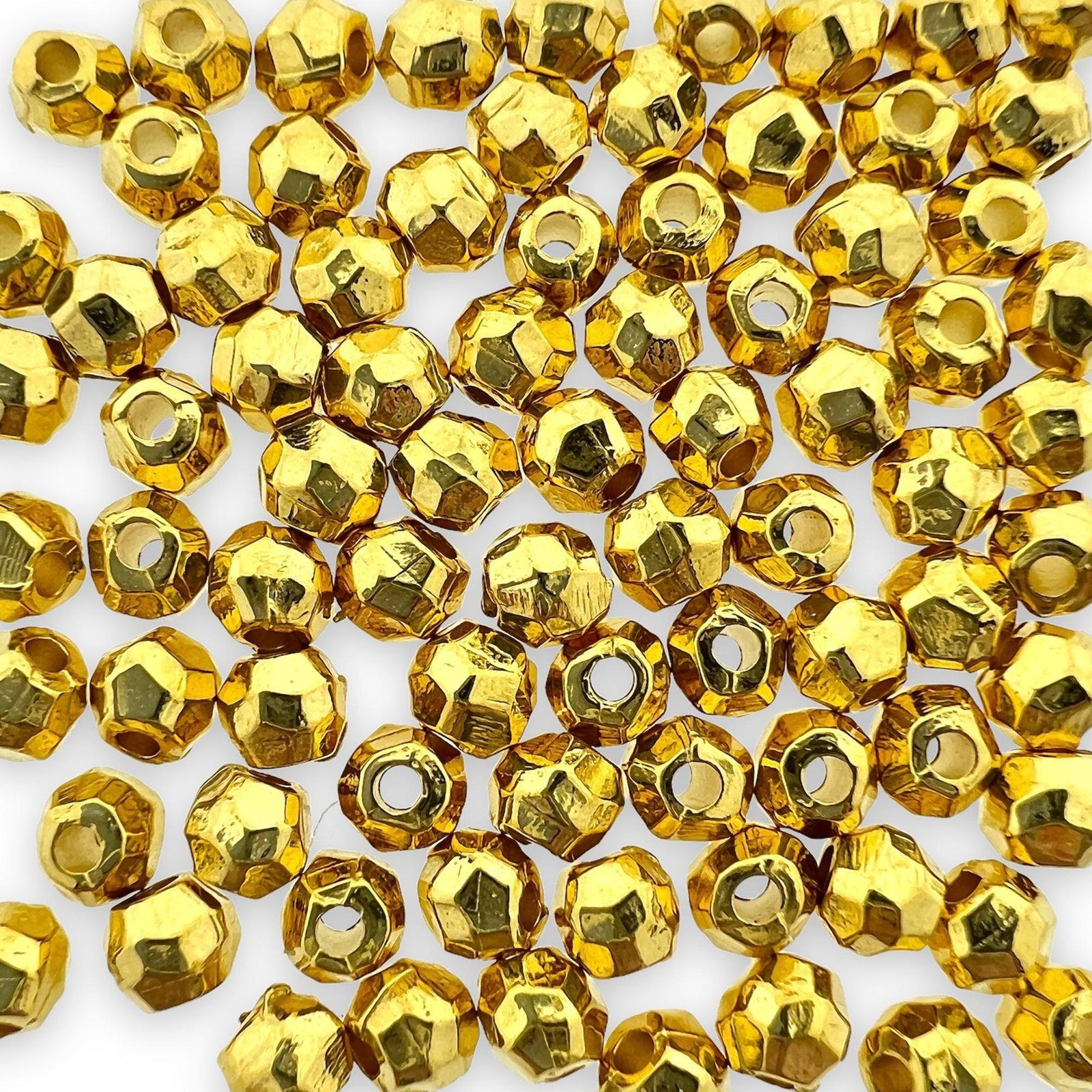 Kraal facet bal Ø1,5mm Goud DQ 4x4,5mm-Kralen-Kraaltjes van Renate
