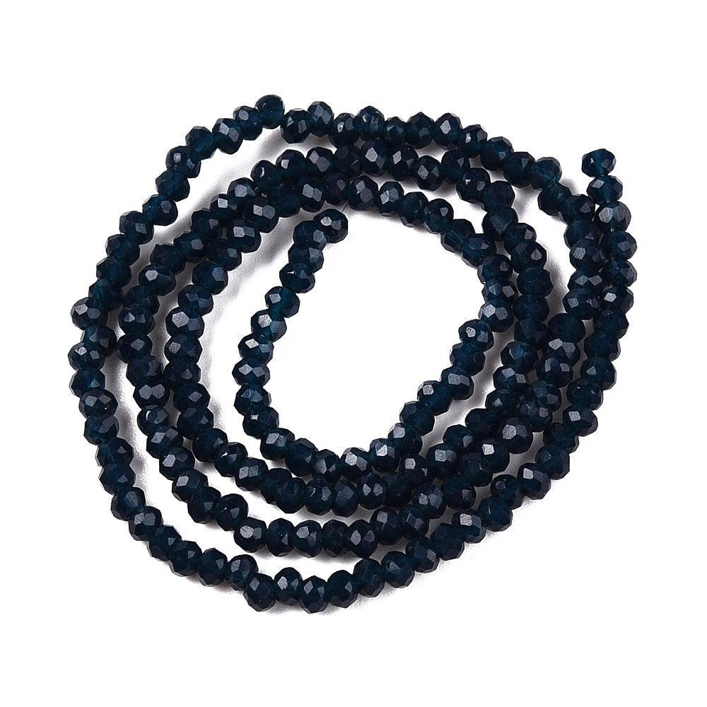 Kraal facet rondelle blue 2,5mm - per ±135 stuks-Kralen-Kraaltjes van Renate