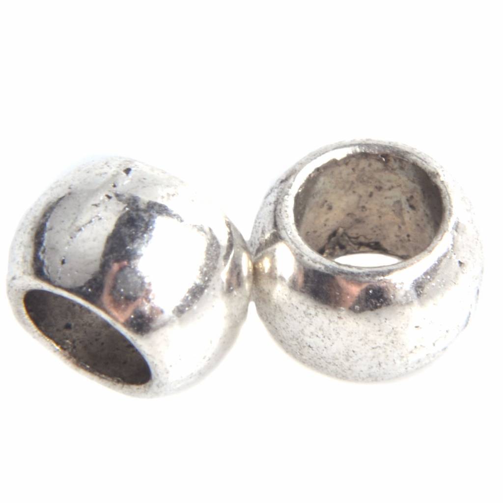 Kraal gladde rondel Ø4mm Zilver 6.5x5mm - 10 stuks-Kraaltjes van Renate