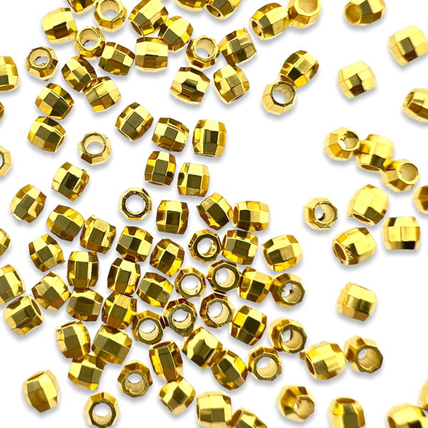 Kraal goud Ø1,2mm 2mm 24K DQ-Kralen-Kraaltjes van Renate